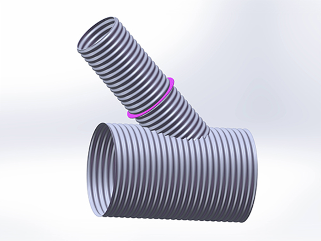 波纹钢三通结构